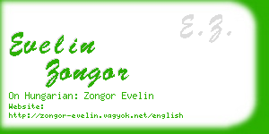 evelin zongor business card